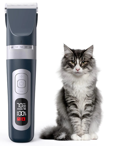 Cat Grooming Clippers for Matted Long HairLow Noise Cat Clippers Shaver4 Speed Cordless Pet Clippers Kit for Cats Dogs and Pets