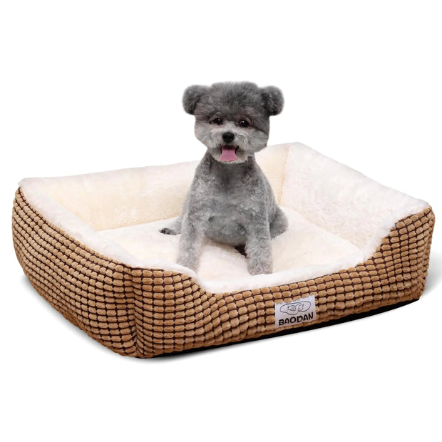 Baodan fluffy dog bed for medium dogs.